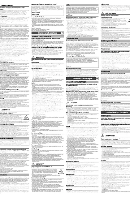 yamaha雅马哈TW-E3A Safety Brochure